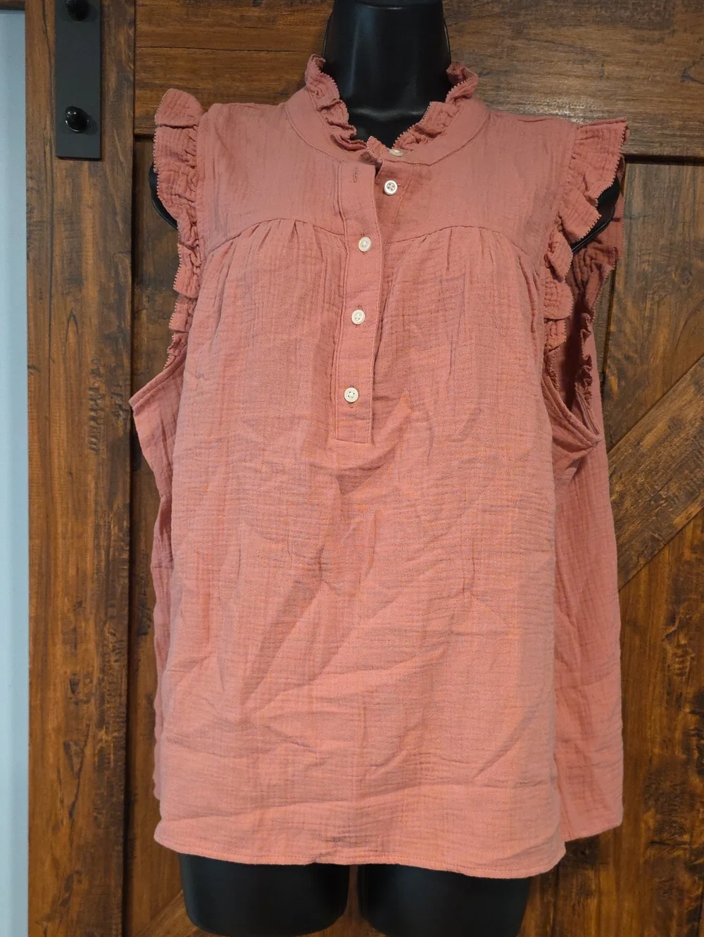 J. Crew Ruffled Sleeveless Top XL
